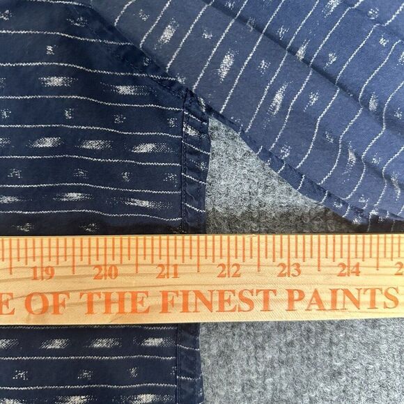 J.Crew Shirt Mens L Blue Geometric Woven Long Sleeve Button Down Pocket Adult - Picture 5 of 6